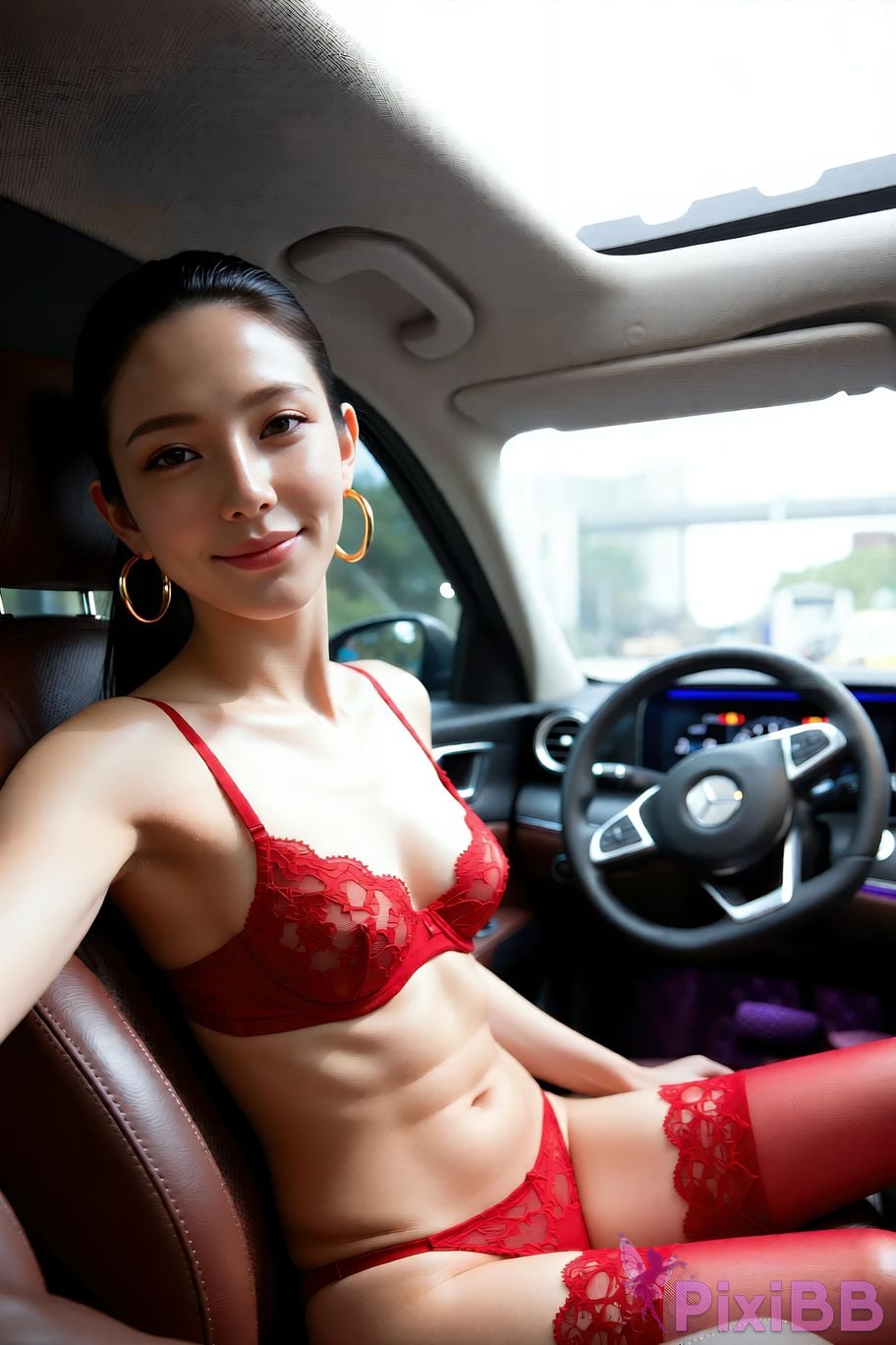 AIGirl Mimei red silk underwear PixiBB.COM 008