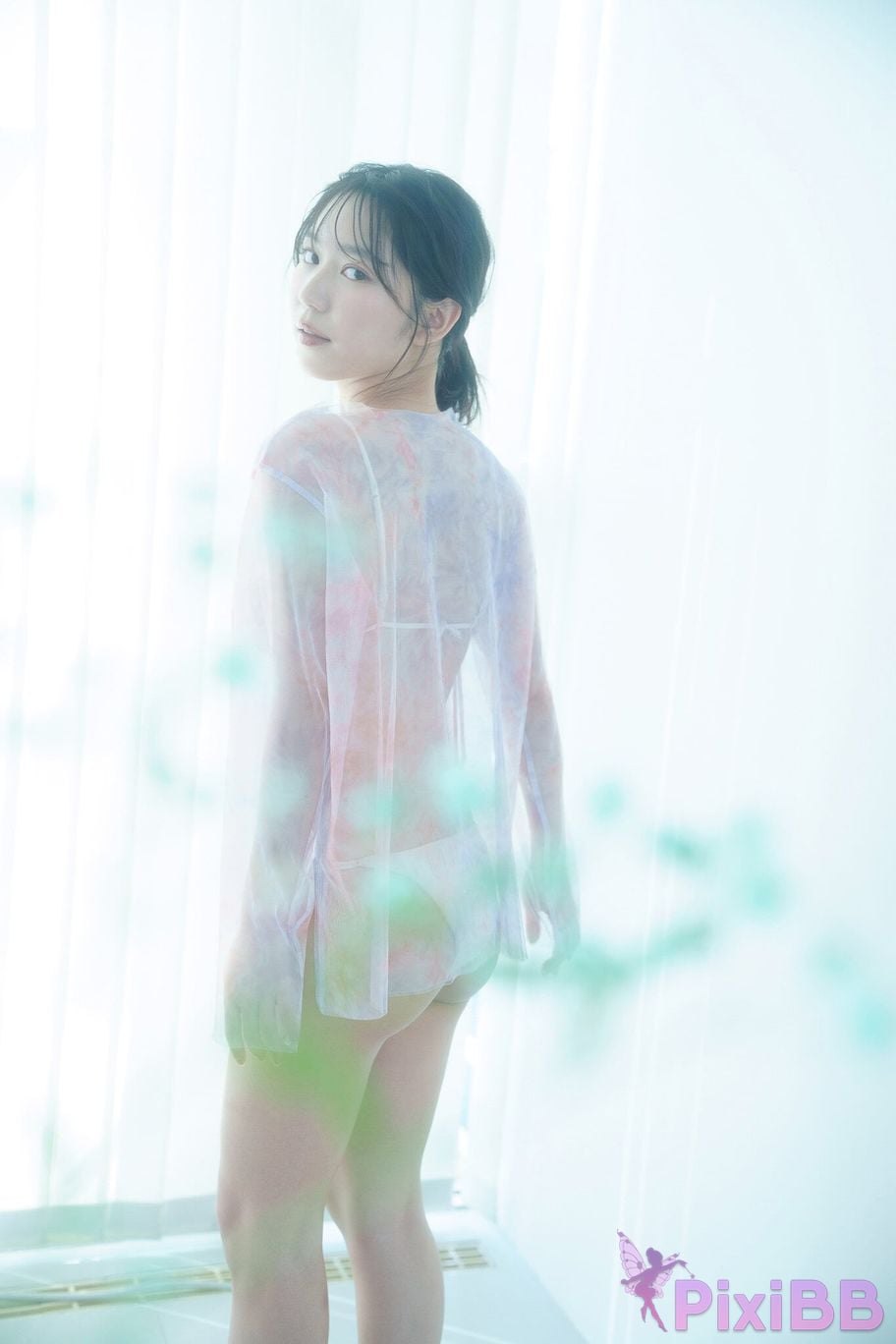 Japanese Idol Sayuri Date rainbow colored shower PARADE digital photo book PixiBB.COM 006