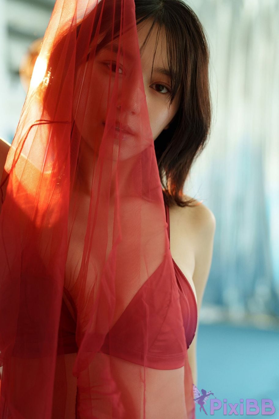 Japanese Idol Sayuri Date rainbow colored shower PARADE digital photo book PixiBB.COM 060