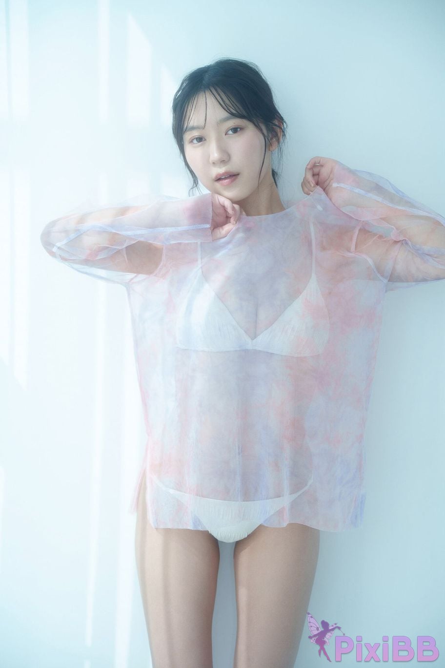 Japanese Idol Kawamichi Sara rainbow colored shower PARADE digital photo book PixiBB.COM 056