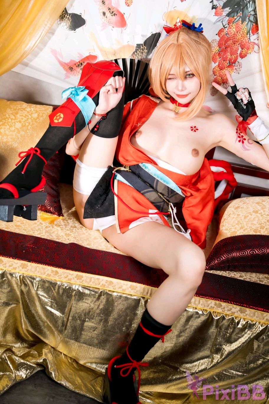 Cosplayer Haruka Yunxi Goldfish fireworks tonight viewing PixiBB.COM 019