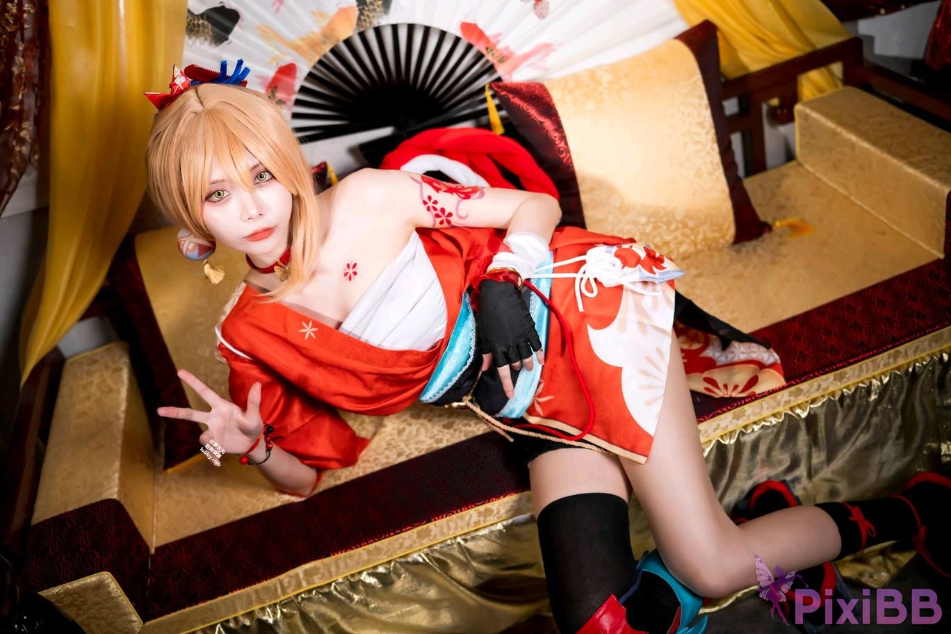 Cosplayer Haruka Yunxi Goldfish fireworks tonight viewing PixiBB.COM 029