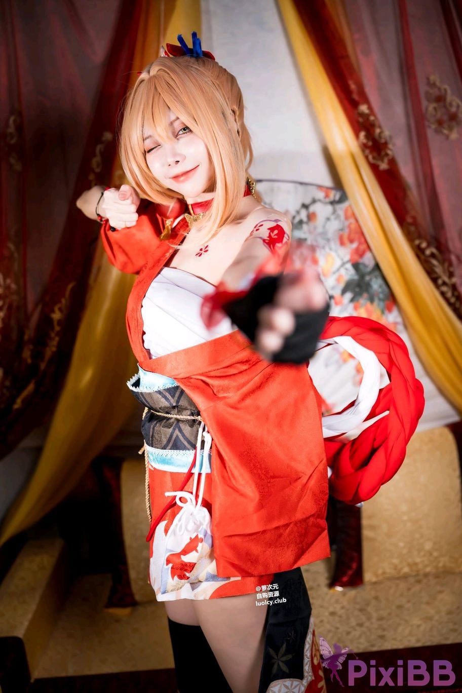 Cosplayer Haruka Yunxi Goldfish fireworks tonight viewing PixiBB.COM 037