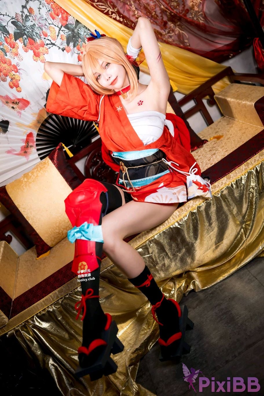 Cosplayer Haruka Yunxi Goldfish fireworks tonight viewing PixiBB.COM 046