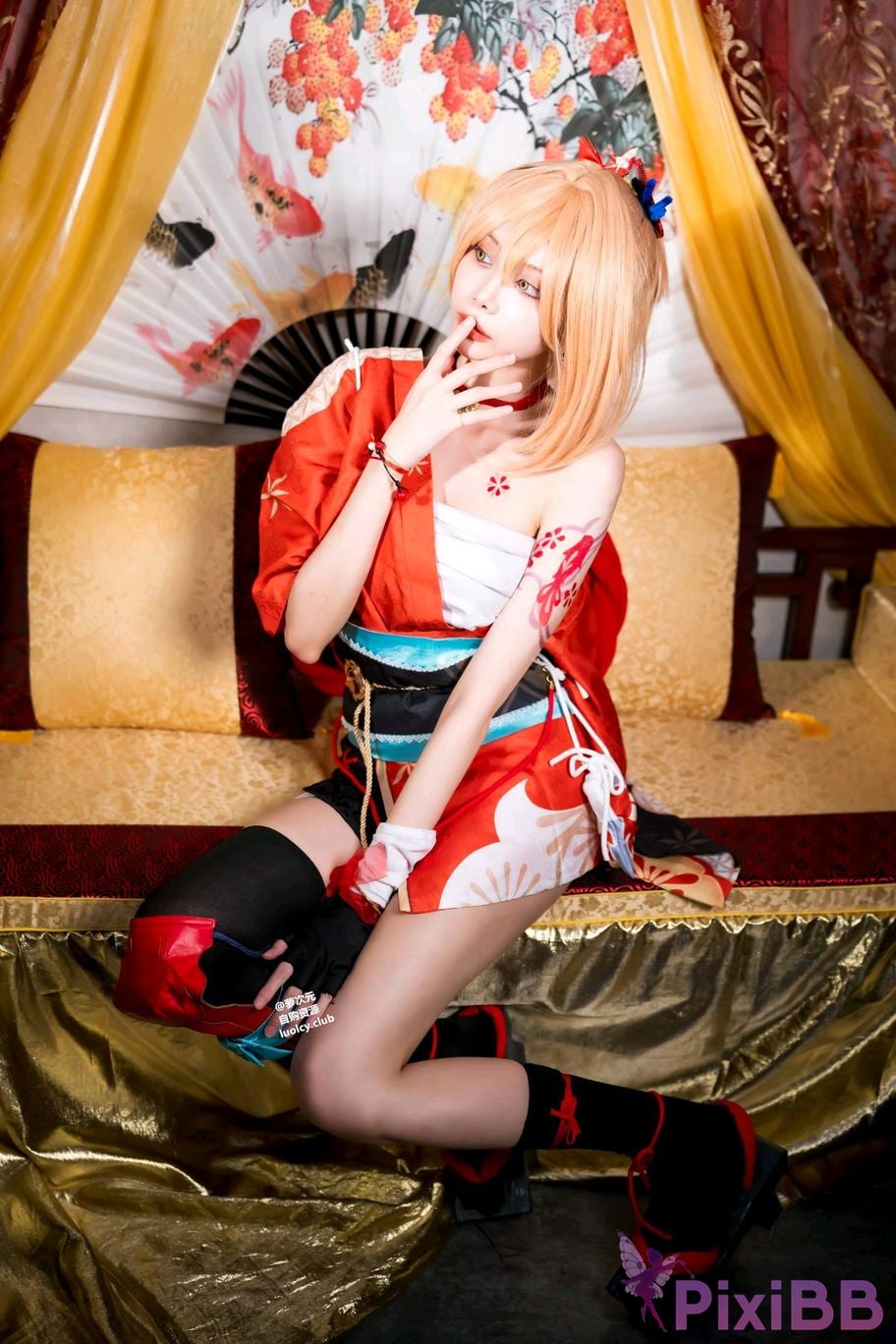 Cosplayer Haruka Yunxi Goldfish fireworks tonight viewing PixiBB.COM 052