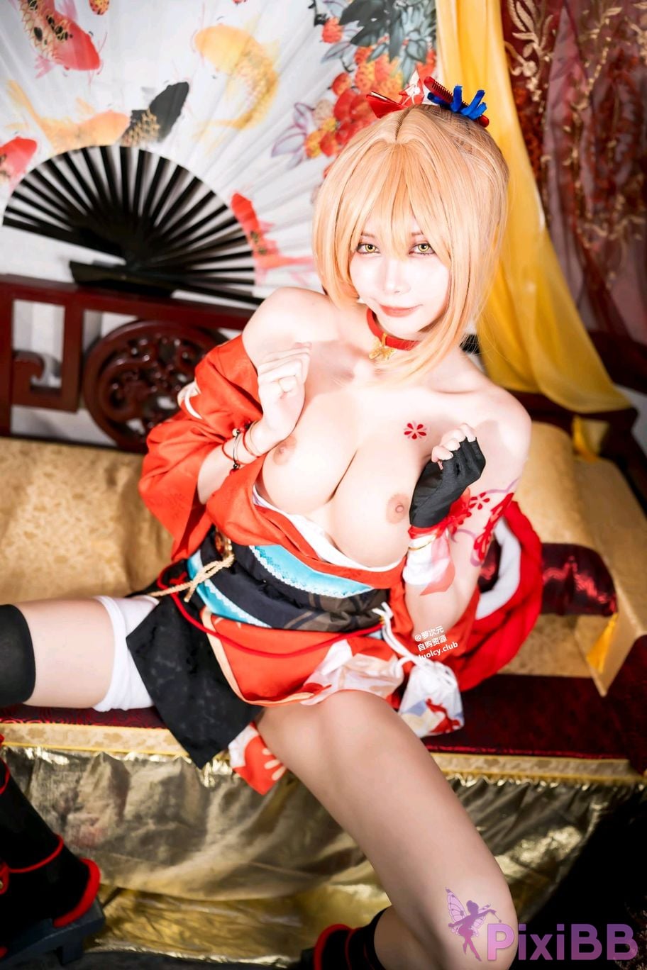 Cosplayer Haruka Yunxi Goldfish fireworks tonight viewing PixiBB.COM 063