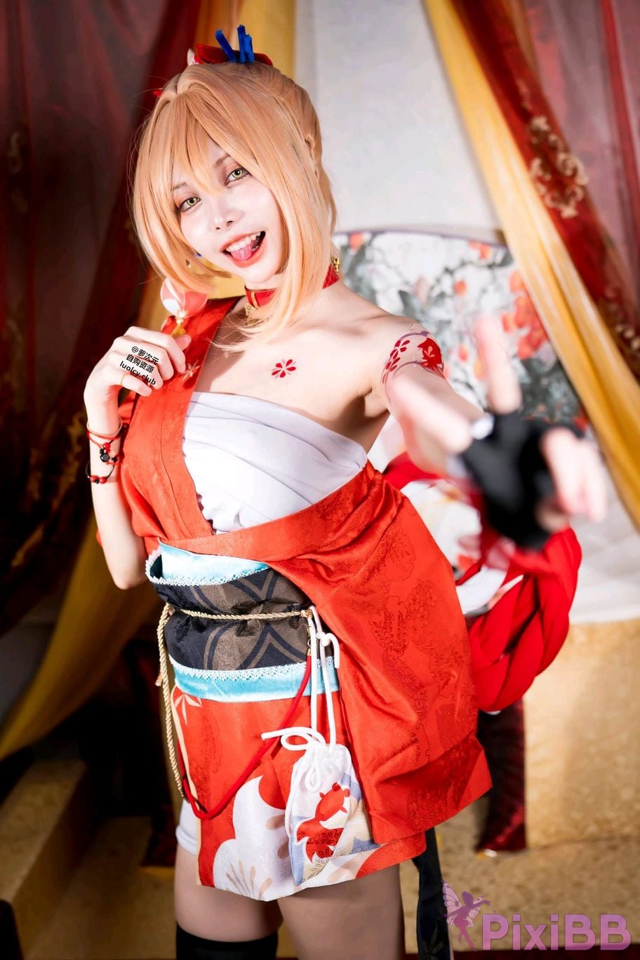 Cosplayer Haruka Yunxi Goldfish fireworks tonight viewing PixiBB.COM 067