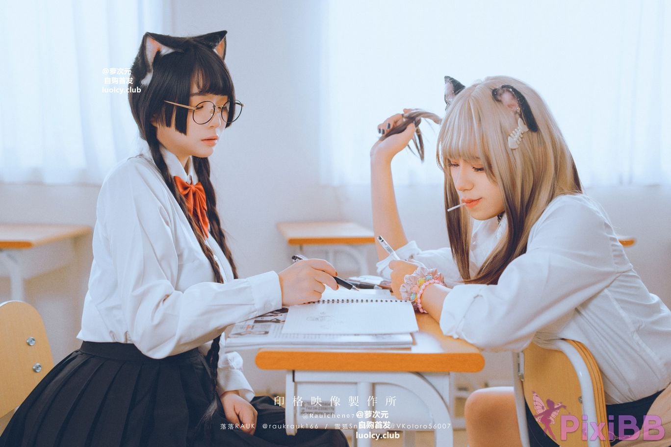 Cosplayer Luoluo Raku 8K Cos cat story PixiBB.COM 027