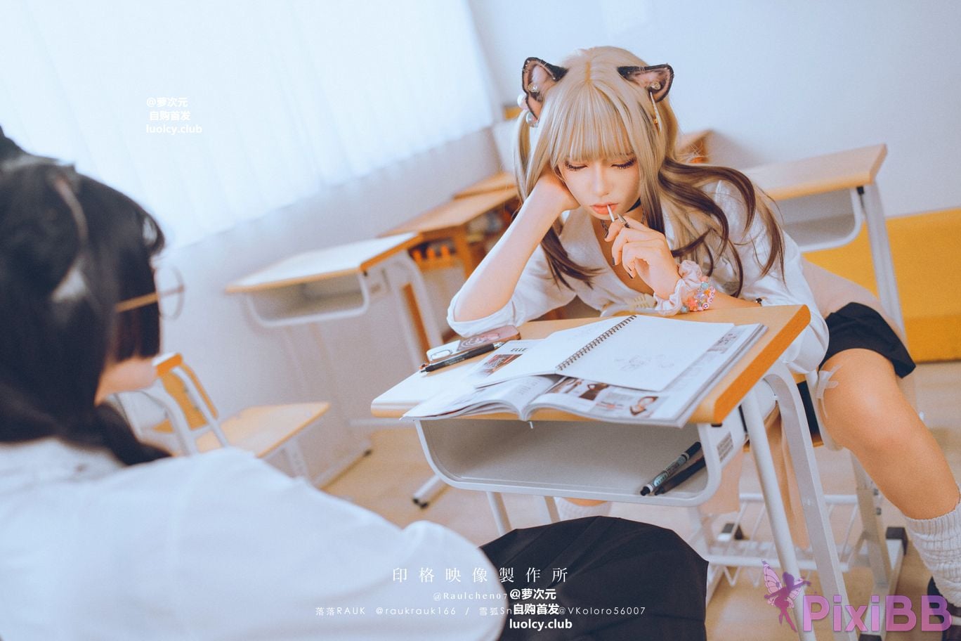 Cosplayer Luoluo Raku 8K Cos cat story PixiBB.COM 030