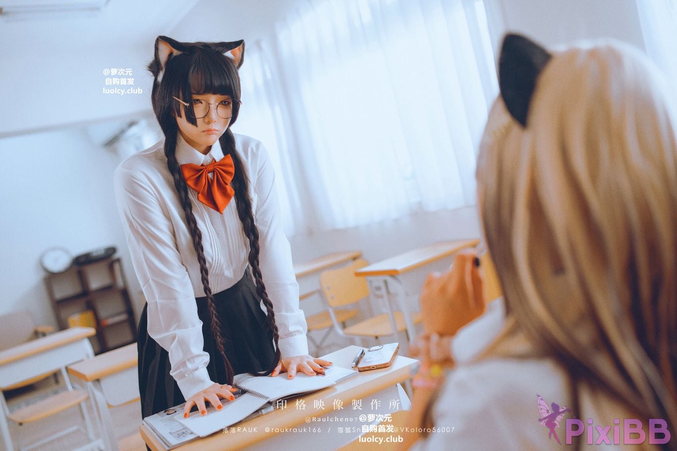 Cosplayer Luoluo Raku 8K Cos cat story PixiBB.COM 031