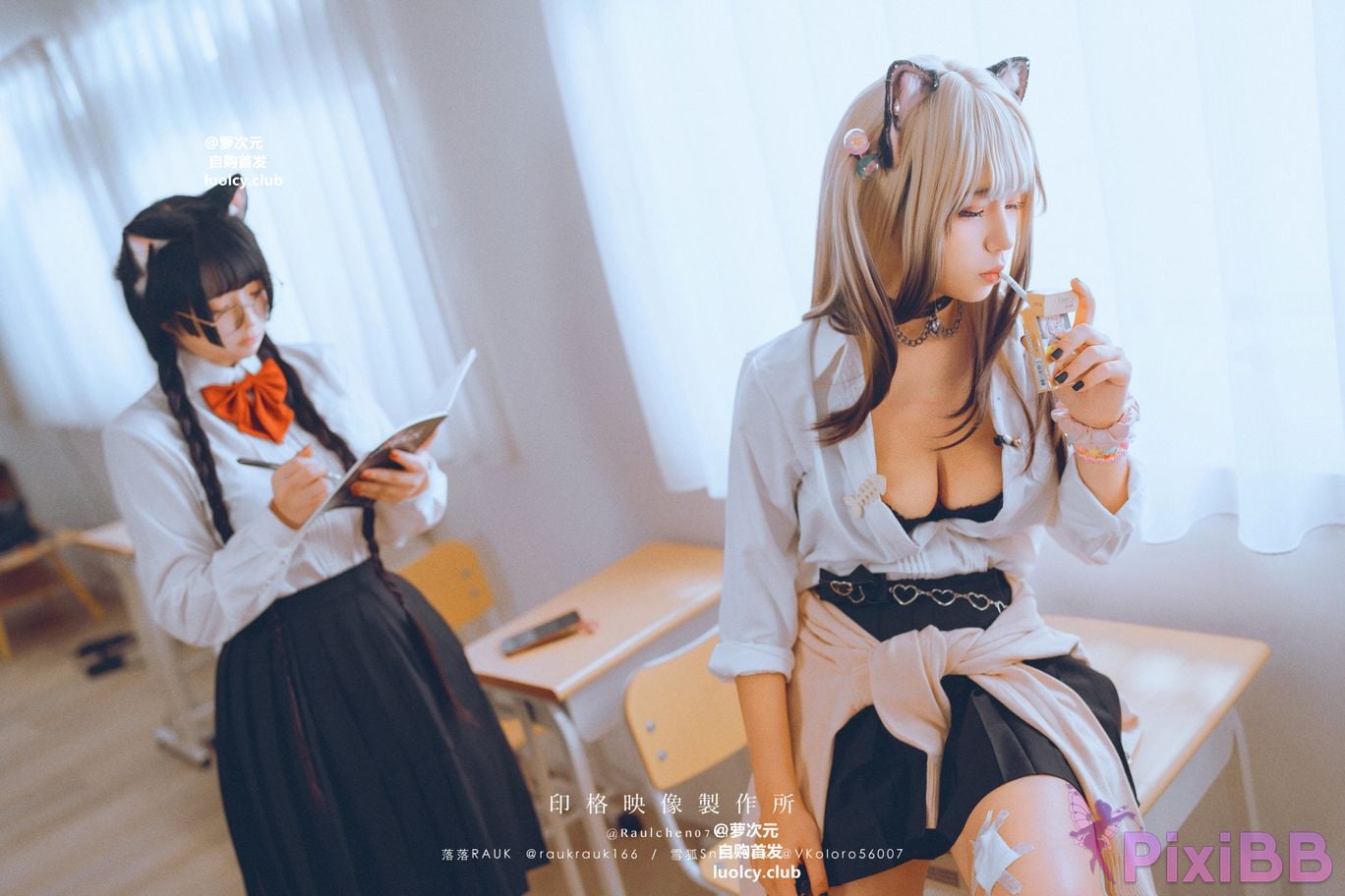 Cosplayer Luoluo Raku 8K Cos cat story PixiBB.COM 032