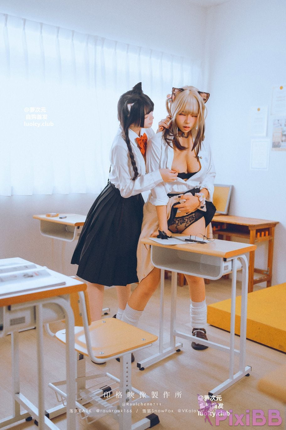 Cosplayer Luoluo Raku 8K Cos cat story PixiBB.COM 034
