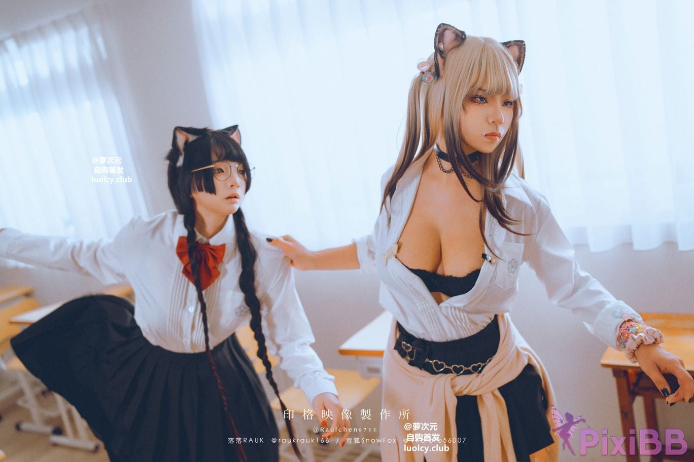Cosplayer Luoluo Raku 8K Cos cat story PixiBB.COM 037