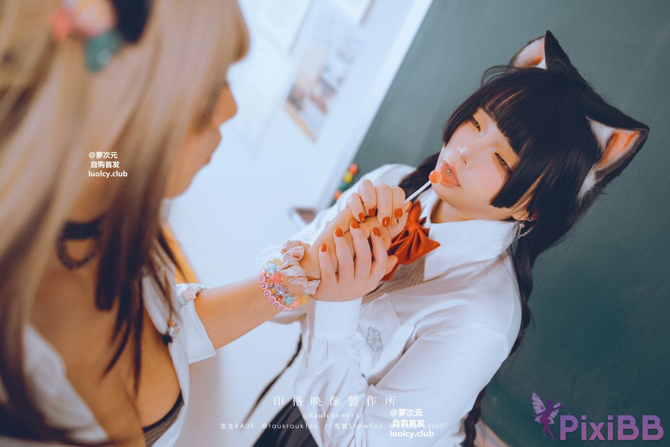 Cosplayer Luoluo Raku 8K Cos cat story PixiBB.COM 041