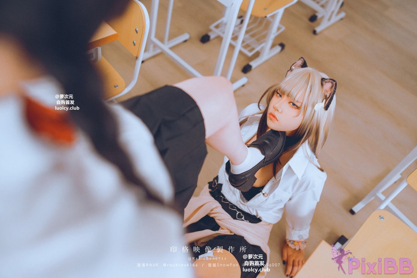 Cosplayer Luoluo Raku 8K Cos cat story PixiBB.COM 044