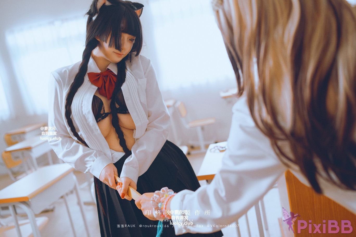 Cosplayer Luoluo Raku 8K Cos cat story PixiBB.COM 064