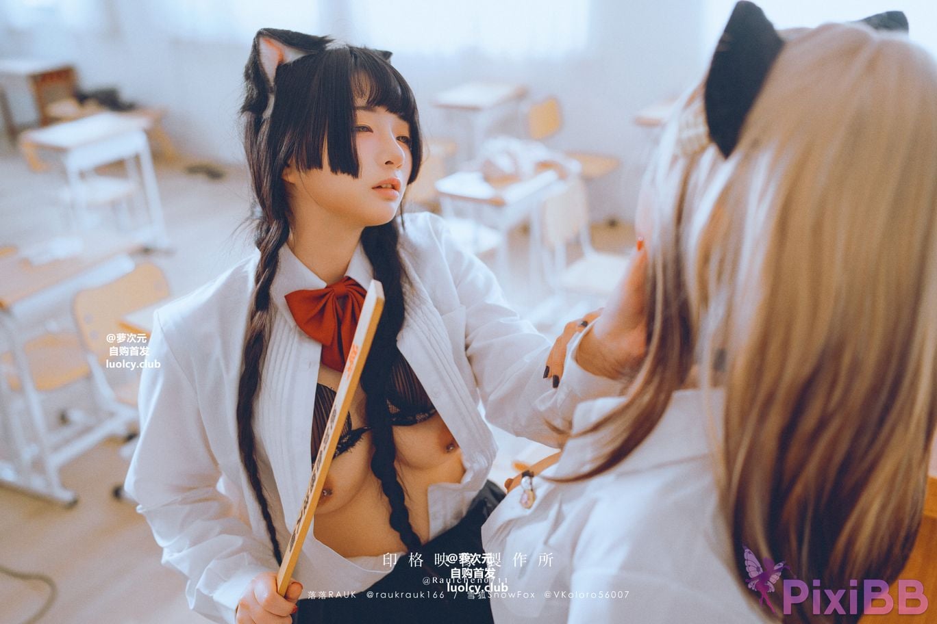 Cosplayer Luoluo Raku 8K Cos cat story PixiBB.COM 065
