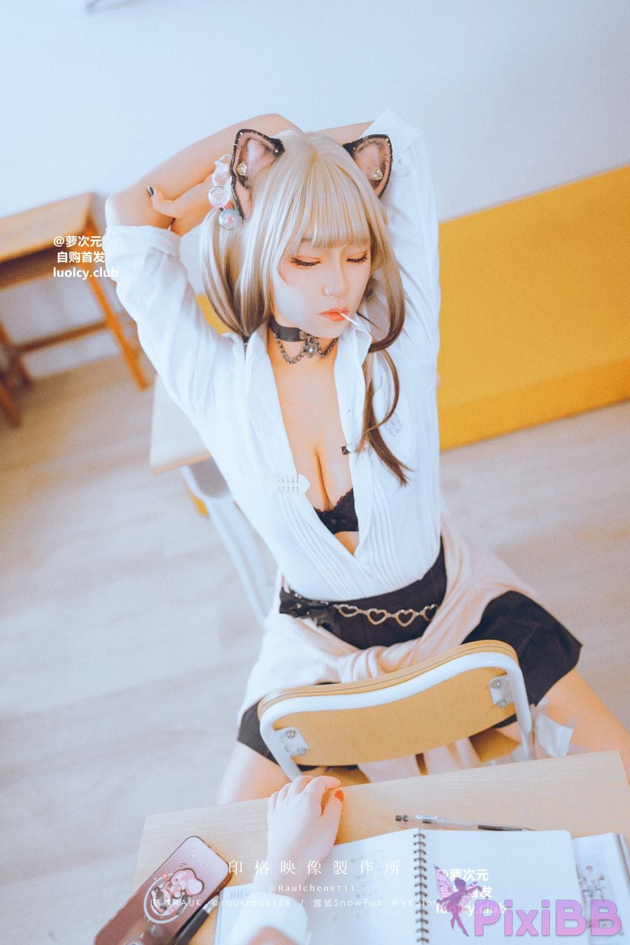 Cosplayer Luoluo Raku 8K Cos cat story PixiBB.COM 071