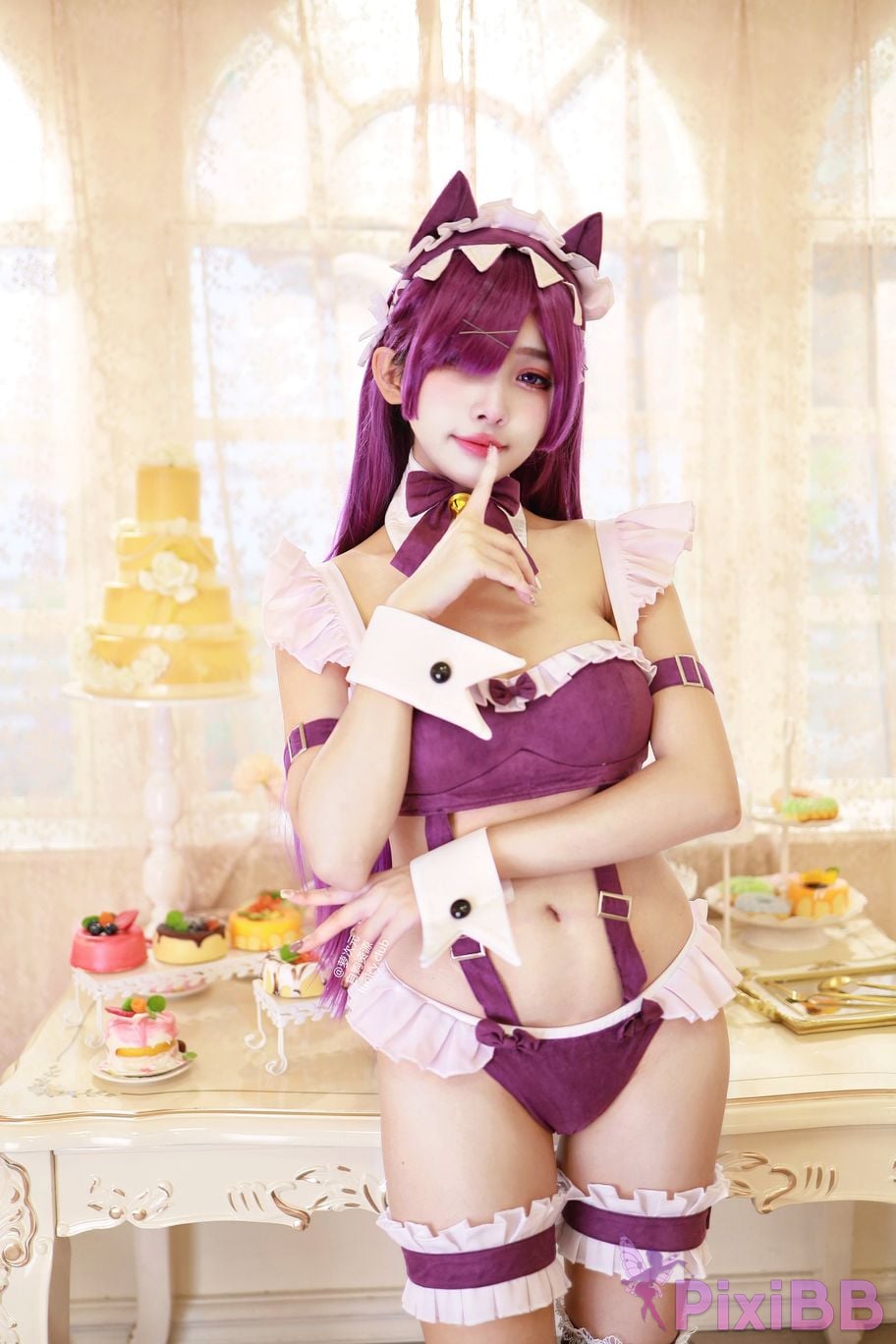 Cosplayer Mumu Momo 4K cat maid Neko PixiBB.COM 037