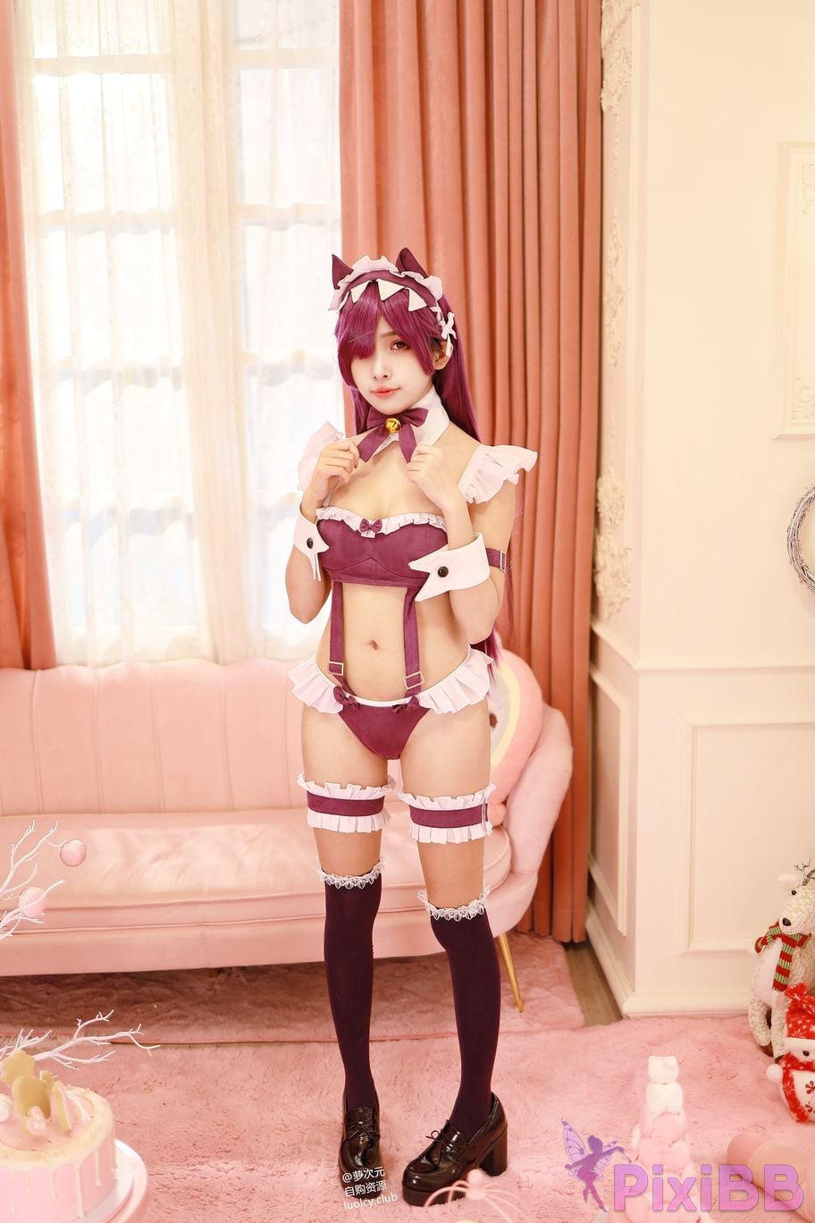 Cosplayer Mumu Momo 4K cat maid Neko PixiBB.COM 042