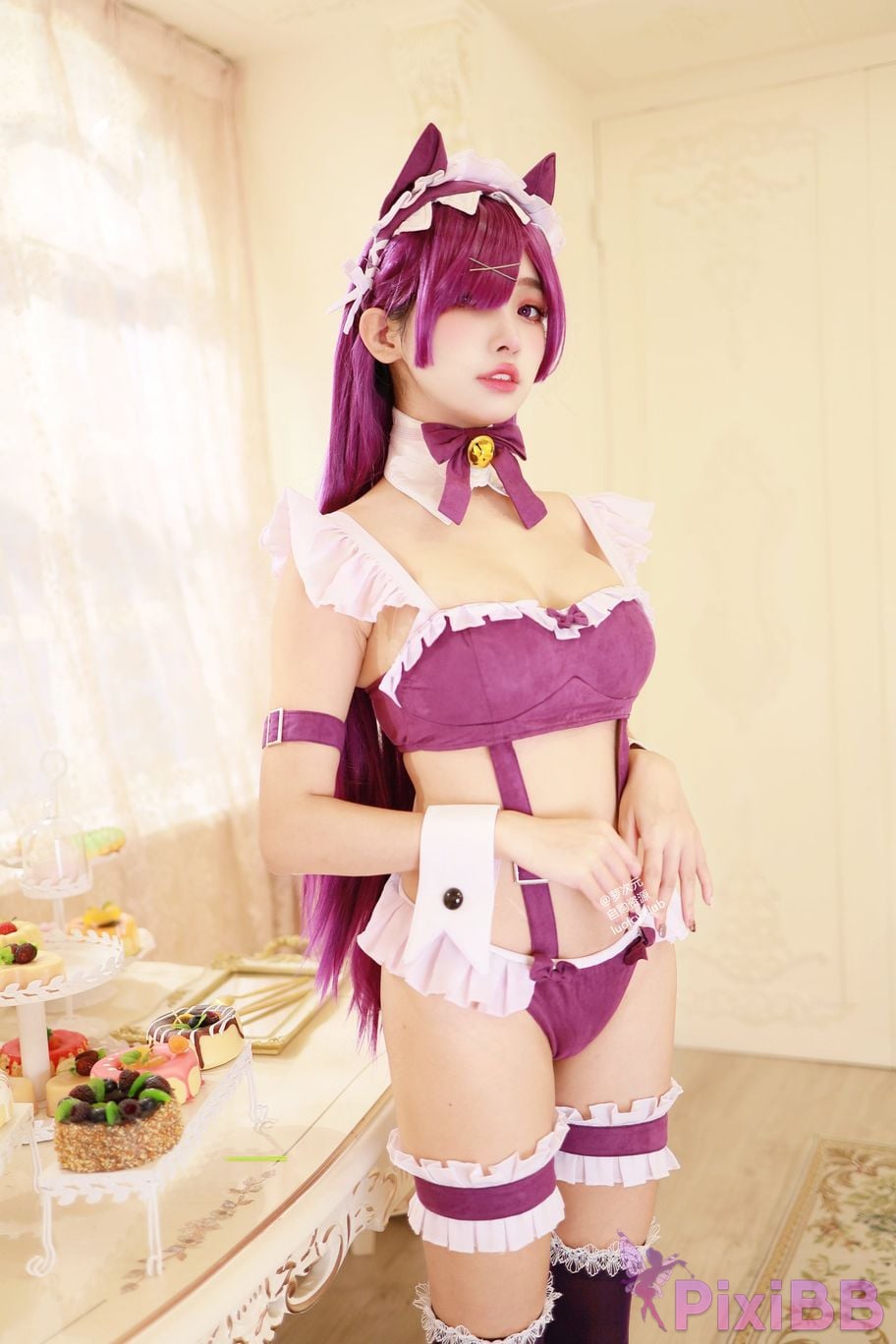Cosplayer Mumu Momo 4K cat maid Neko PixiBB.COM 045