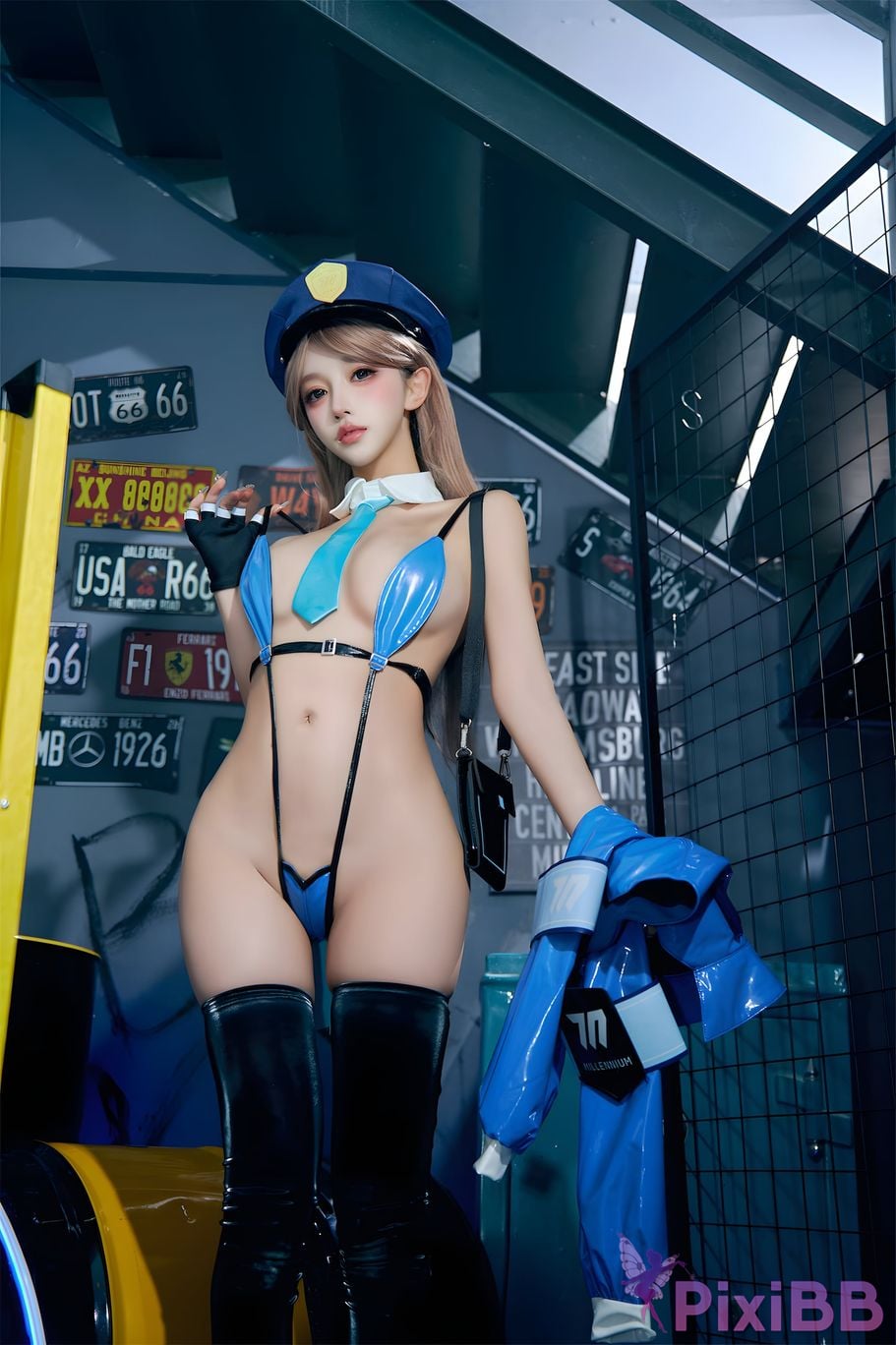 Cosplayer Expired rice noodles policewoman PixiBB.COM 013