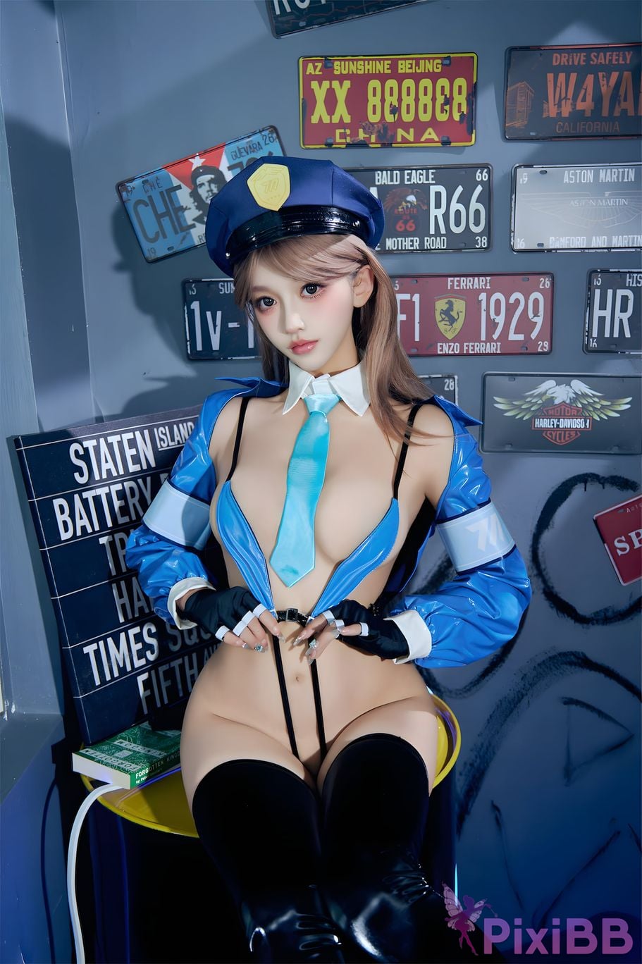 Cosplayer Expired rice noodles policewoman PixiBB.COM 032