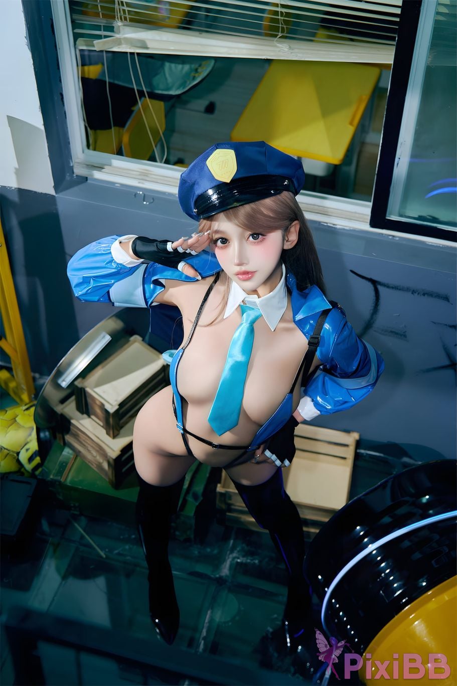 Cosplayer Expired rice noodles policewoman PixiBB.COM 044