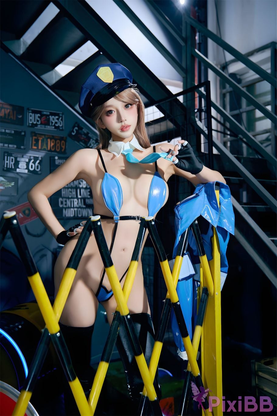Cosplayer Expired rice noodles policewoman PixiBB.COM 053