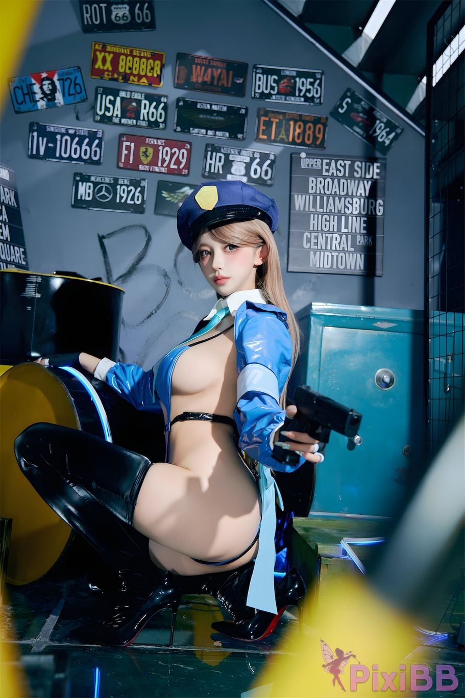 Cosplayer Expired rice noodles policewoman PixiBB.COM 055