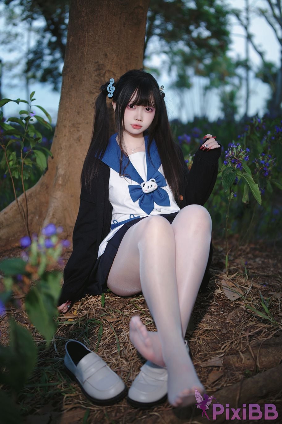 Cosplayer Lausanne w Yi Zi Sangzi double ponytail jk PixiBB.COM 002