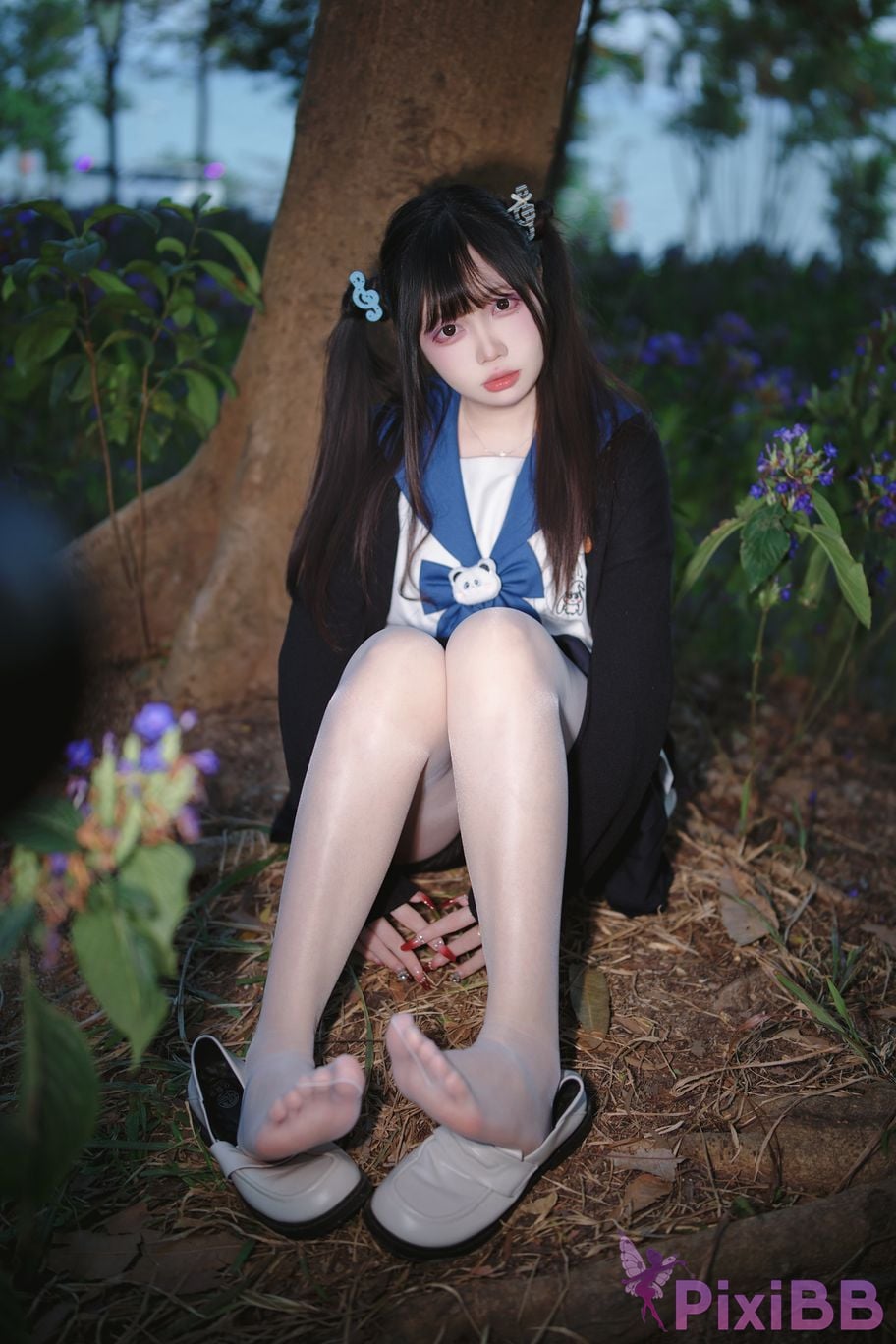 Cosplayer Lausanne w Yi Zi Sangzi double ponytail jk PixiBB.COM 005