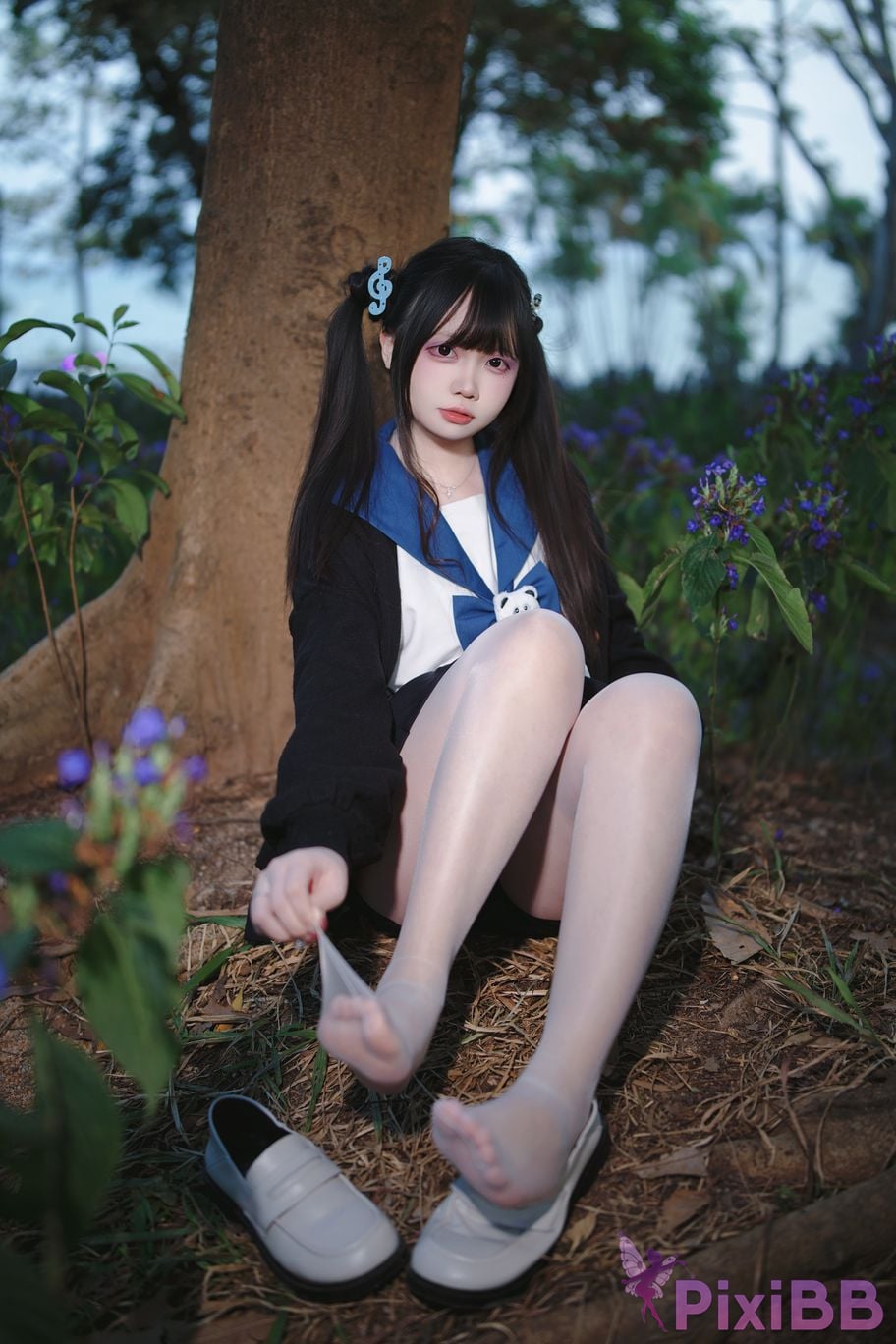 Cosplayer Lausanne w Yi Zi Sangzi double ponytail jk PixiBB.COM 032