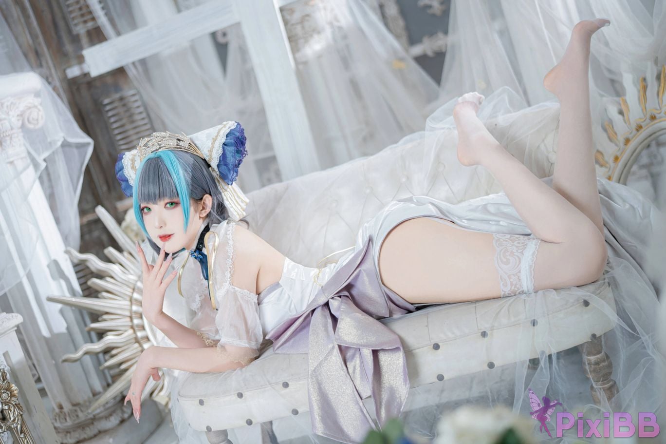 Cosplayer Fengjiang v azur lane cheshire vows dress PixiBB.COM 002