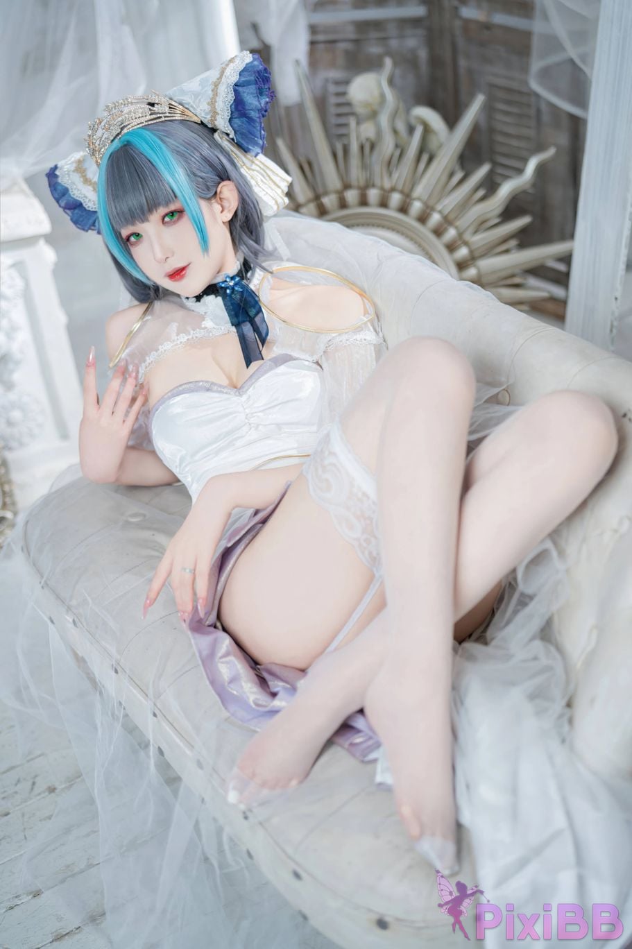 Cosplayer Fengjiang v azur lane cheshire vows dress PixiBB.COM 004