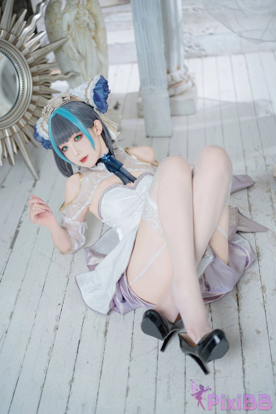 Cosplayer Fengjiang v azur lane cheshire vows dress PixiBB.COM 009