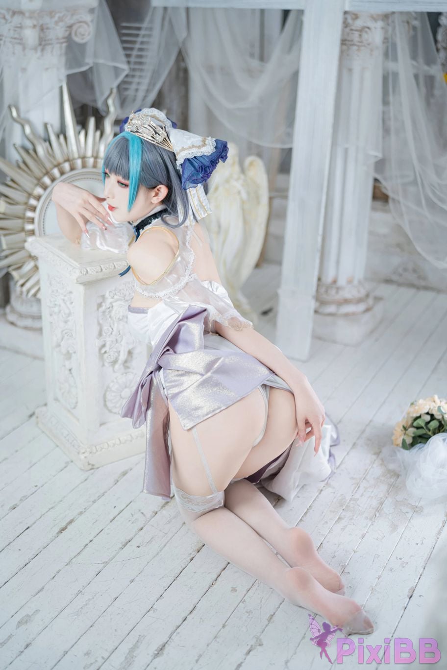 Cosplayer Fengjiang v azur lane cheshire vows dress PixiBB.COM 010