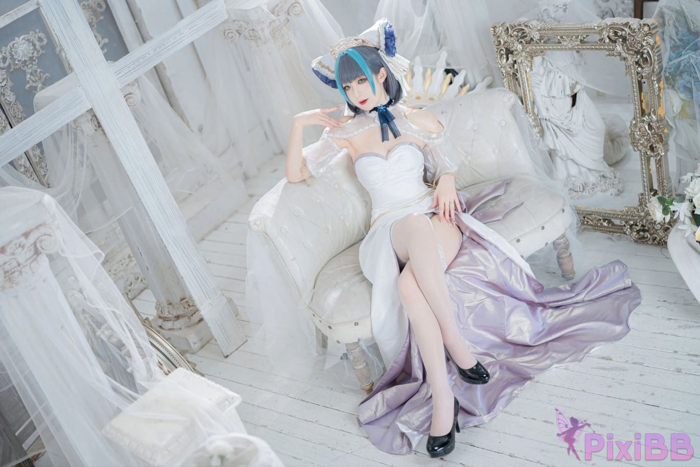 Cosplayer Fengjiang v azur lane cheshire vows dress PixiBB.COM 012