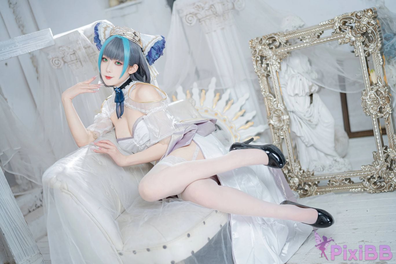 Cosplayer Fengjiang v azur lane cheshire vows dress PixiBB.COM 014
