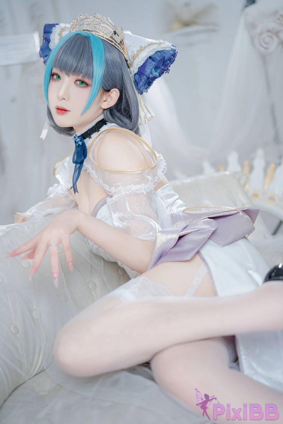 Cosplayer Fengjiang v azur lane cheshire vows dress PixiBB.COM 015
