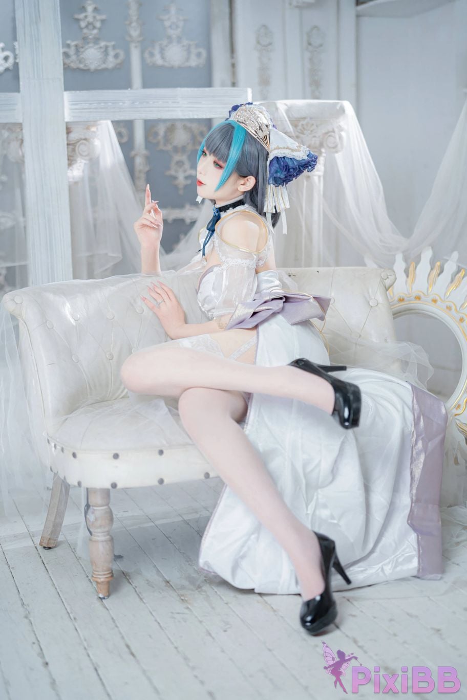 Cosplayer Fengjiang v azur lane cheshire vows dress PixiBB.COM 016