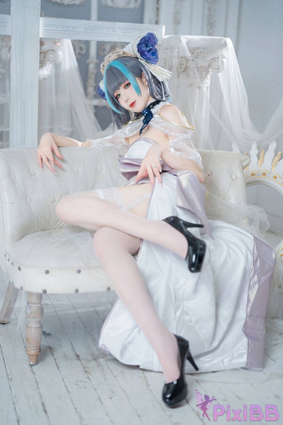 Cosplayer Fengjiang v azur lane cheshire vows dress PixiBB.COM 017