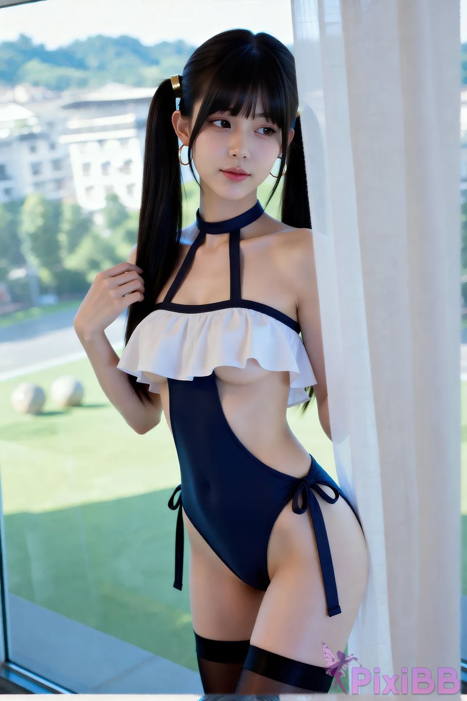 AIGirl pomelo sasa Black silk stockings PixiBB.COM 045