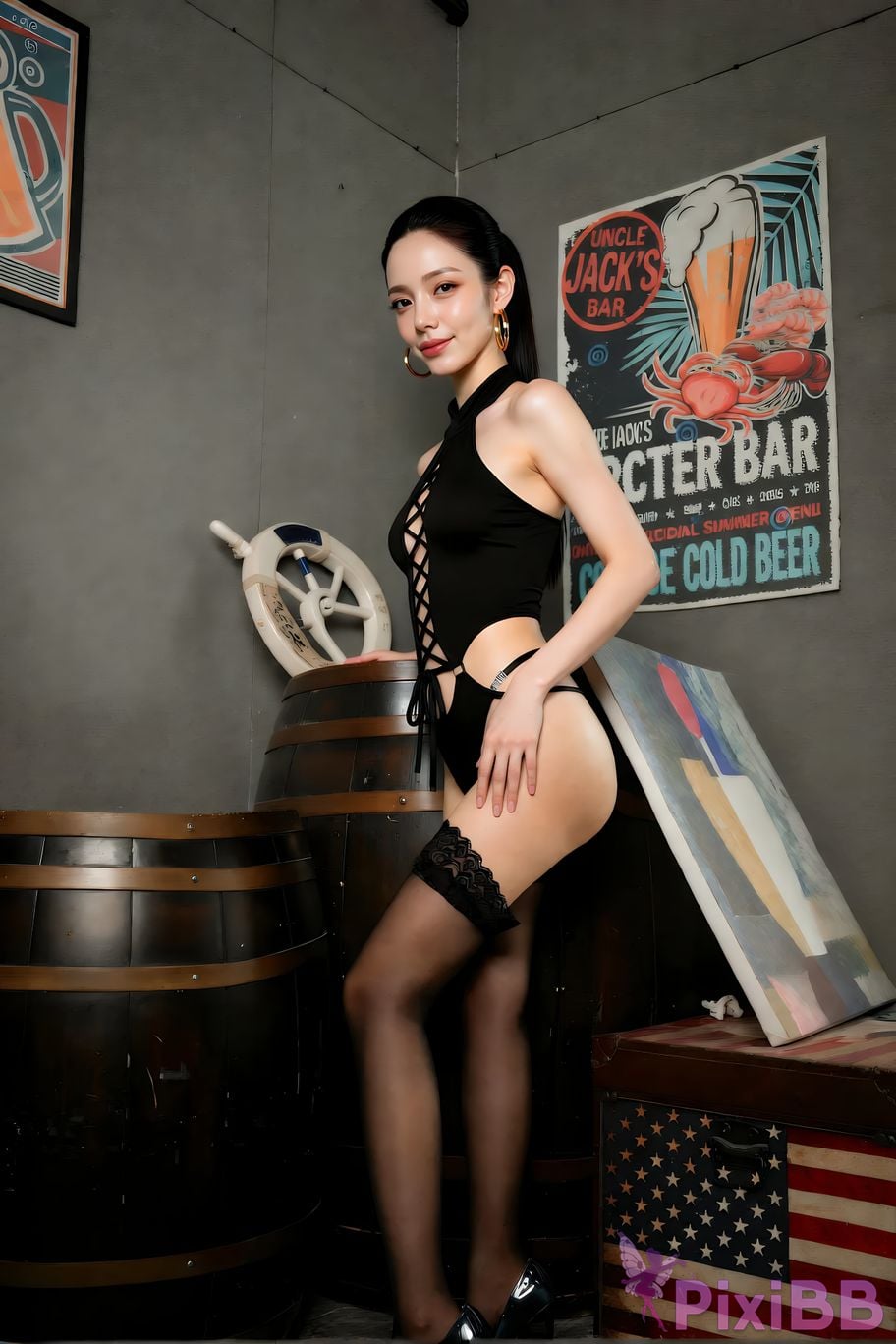 AIGirl Mimei Sexy black stockings PixiBB.COM 042