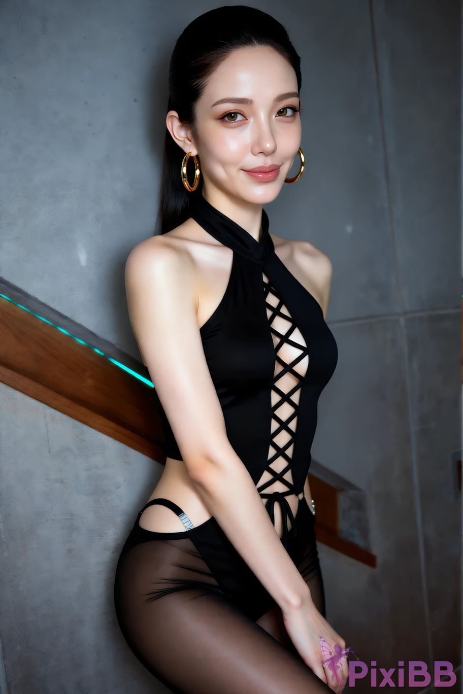 AIGirl Mimei Sexy black stockings PixiBB.COM 080