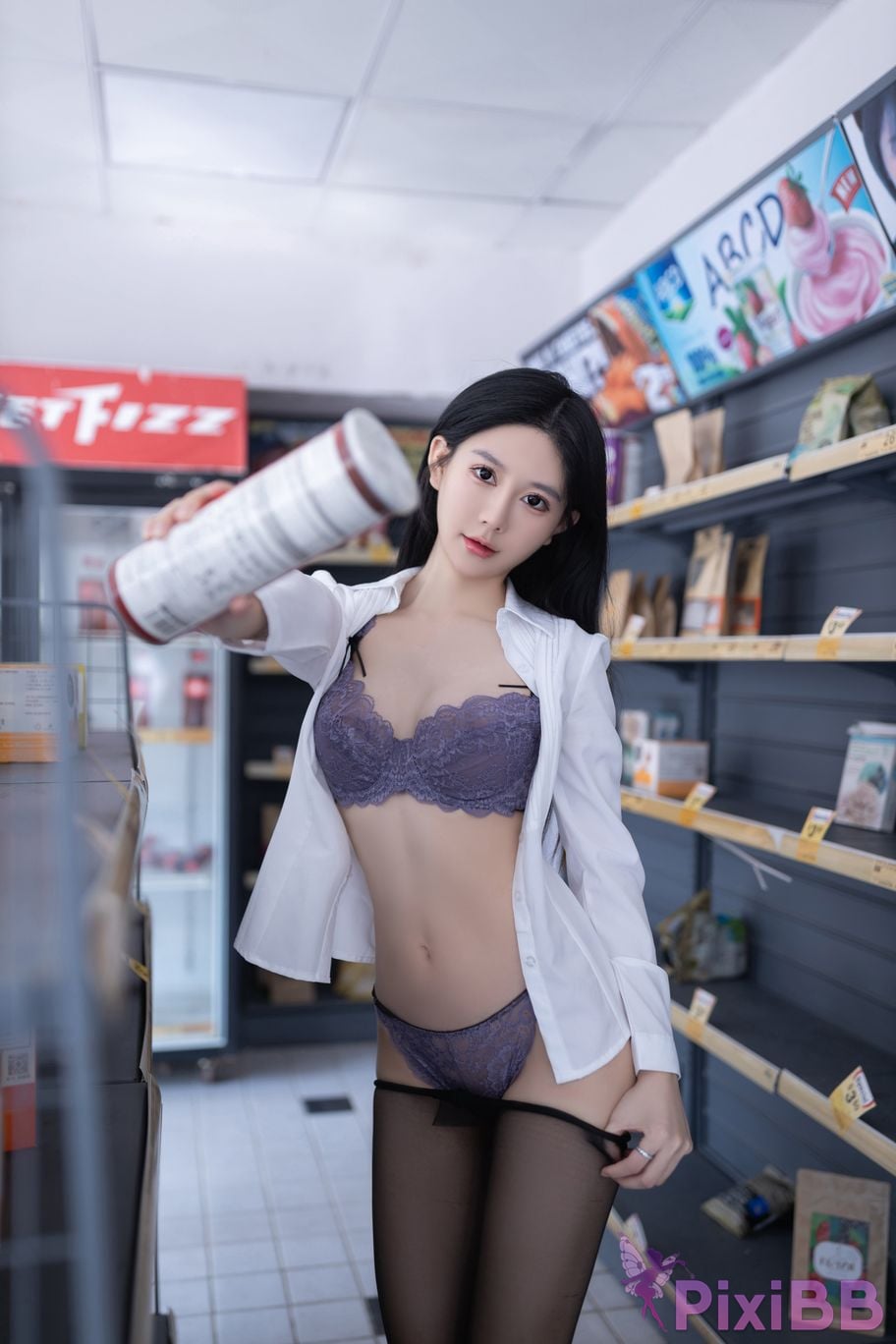 No watermark for in app purchases Xie Xiaoan XIUREN model Convenient store new star PixiBB.COM 068