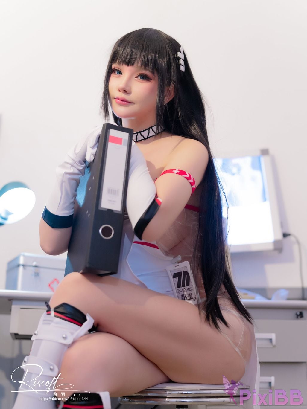 Cosplay Maeha rr Chotsuki Rio Nurse .ver Blue Archive PixiBB.COM 012
