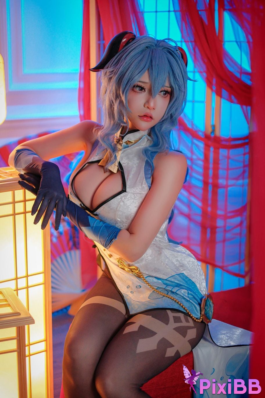 Potato Godzilla Ganyu Qipao PixiBB.COM 2