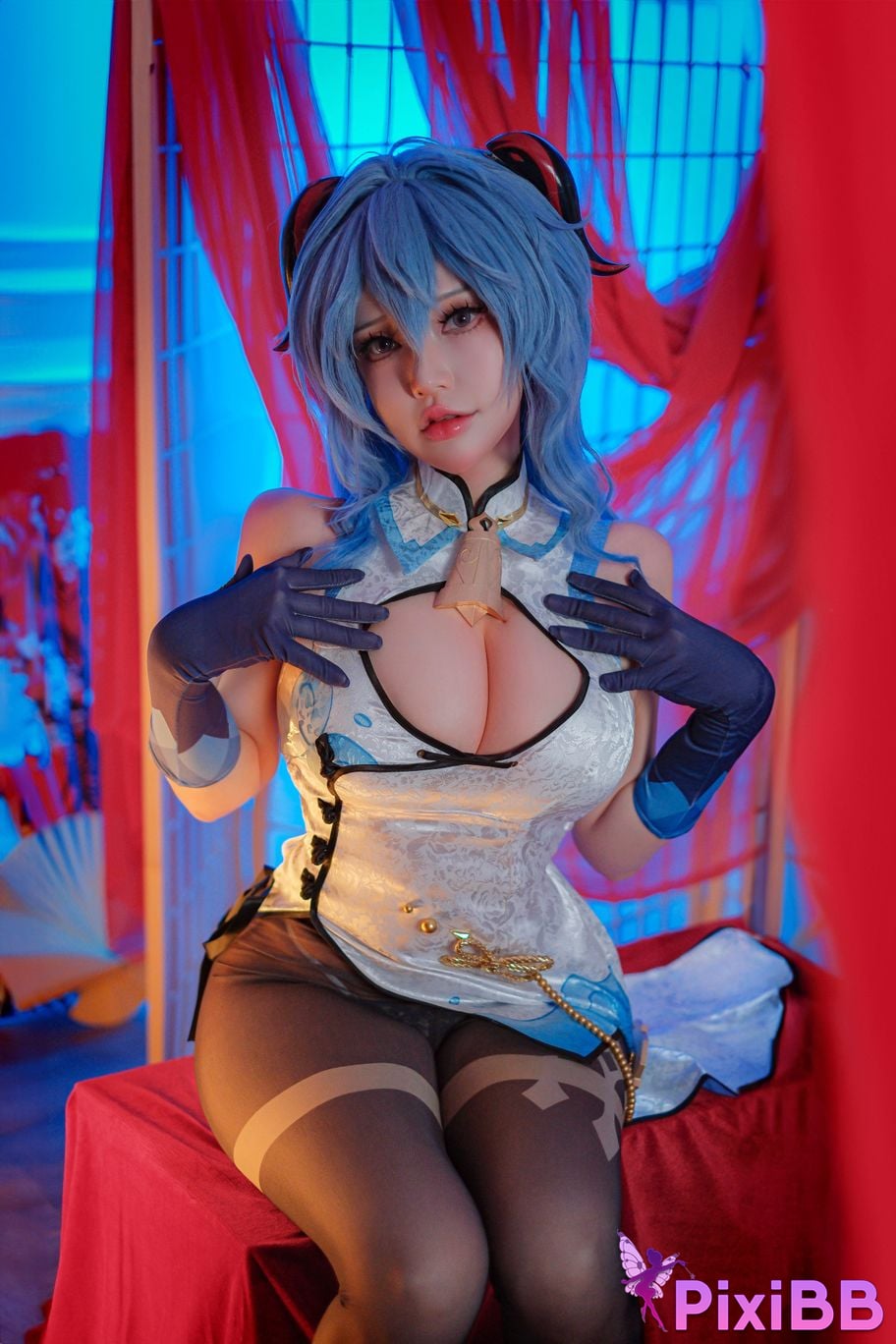 Potato Godzilla Ganyu Qipao PixiBB.COM 3