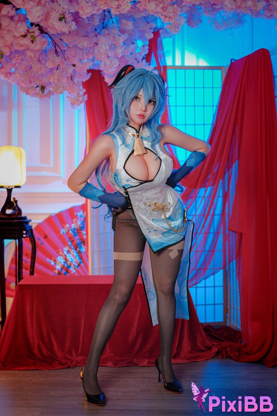 Potato Godzilla Ganyu Qipao PixiBB.COM 31